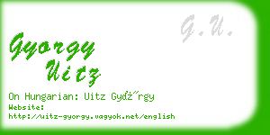 gyorgy uitz business card